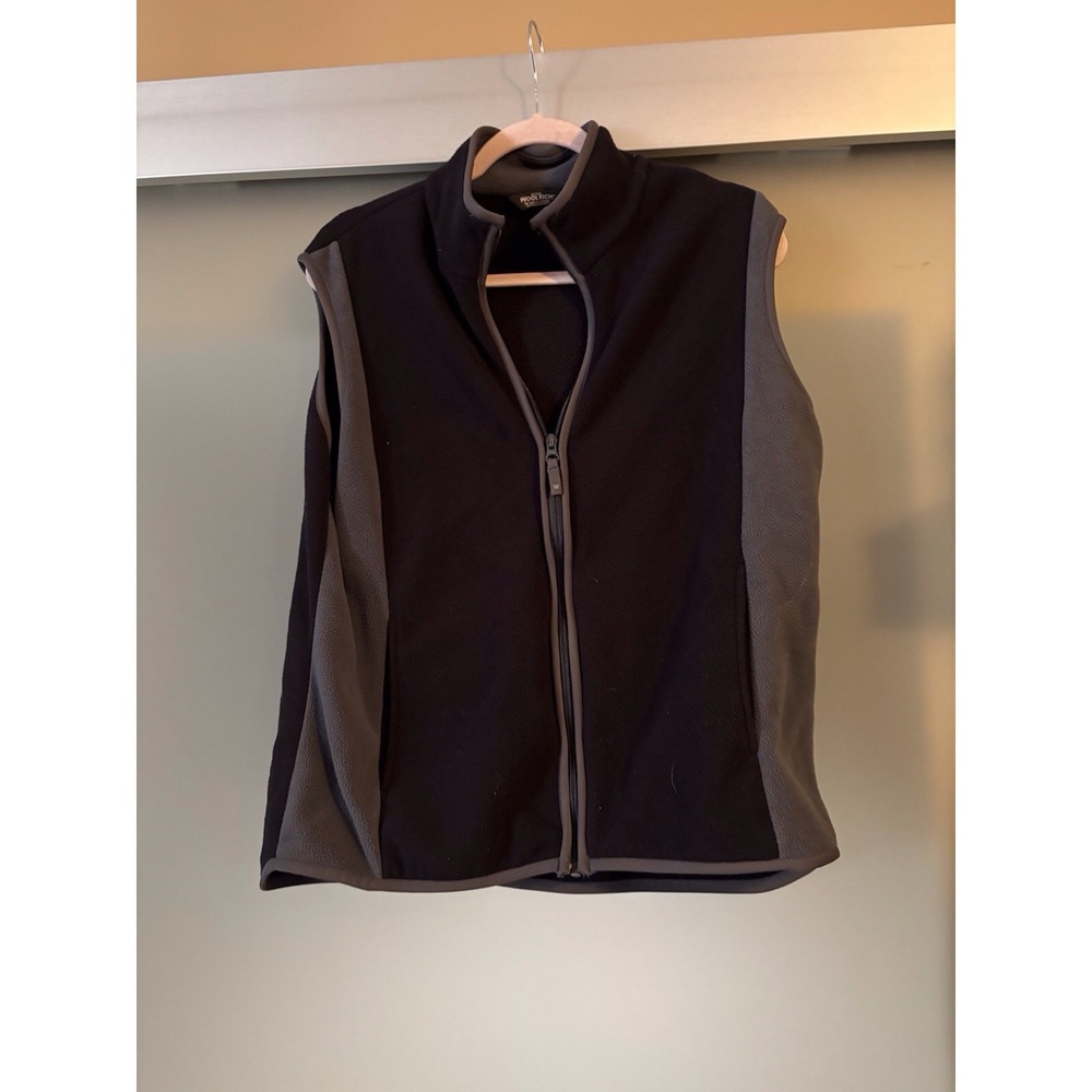 Woolrich Women's Vest Size M Black With Grey Trim
